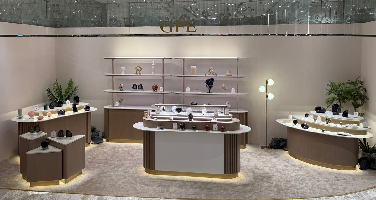GFE crystal display at Lane Crawford Seasons Place