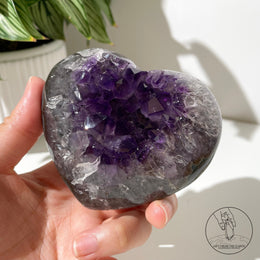 心形紫水晶簇