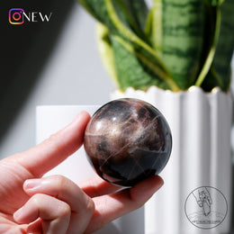 黑月光石球金太陽石共生球