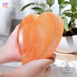 心形橙透石膏碟