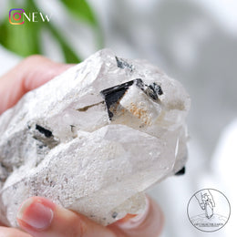 喜馬拉雅白水晶黑碧璽共生