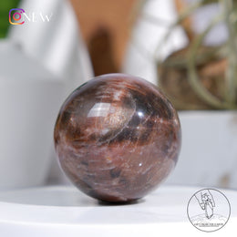 黑月光石球金太陽石共生球