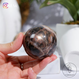 黑月光石球金太陽石共生球