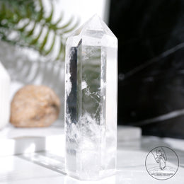 紅針白水晶柱