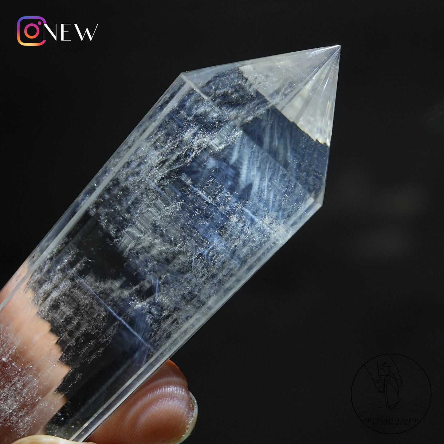 藍針沃格爾白水晶 (24面)