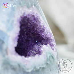 藍綠瑪瑙紫水晶洞