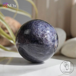 Iolite Sphere Strawberry Quartz with