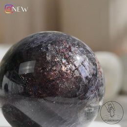 Iolite Sphere Strawberry Quartz with