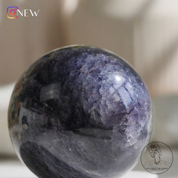 Iolite Sphere Strawberry Quartz with