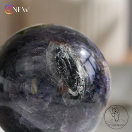 Iolite Sphere Strawberry Quartz with