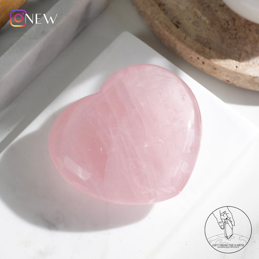 Mozambique rose quartz heart