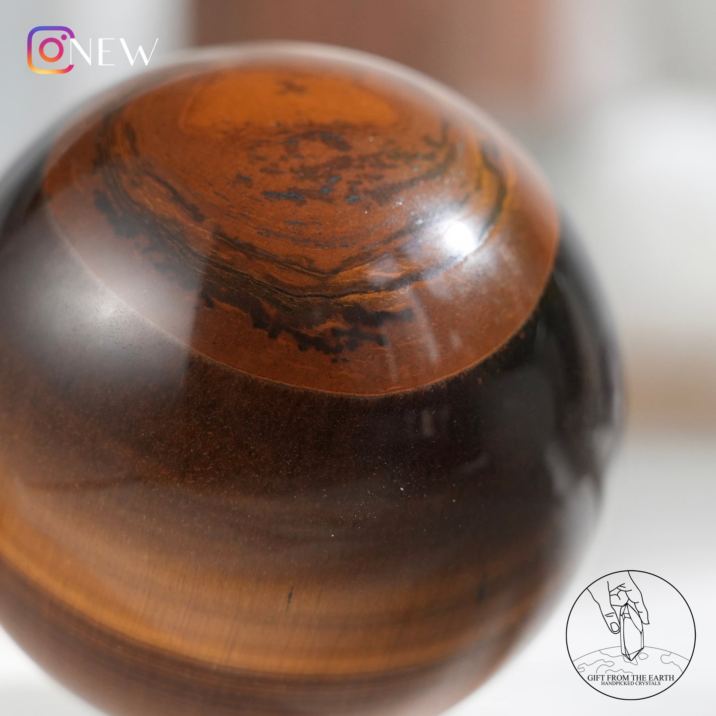 Yellow tiger's eye sphere