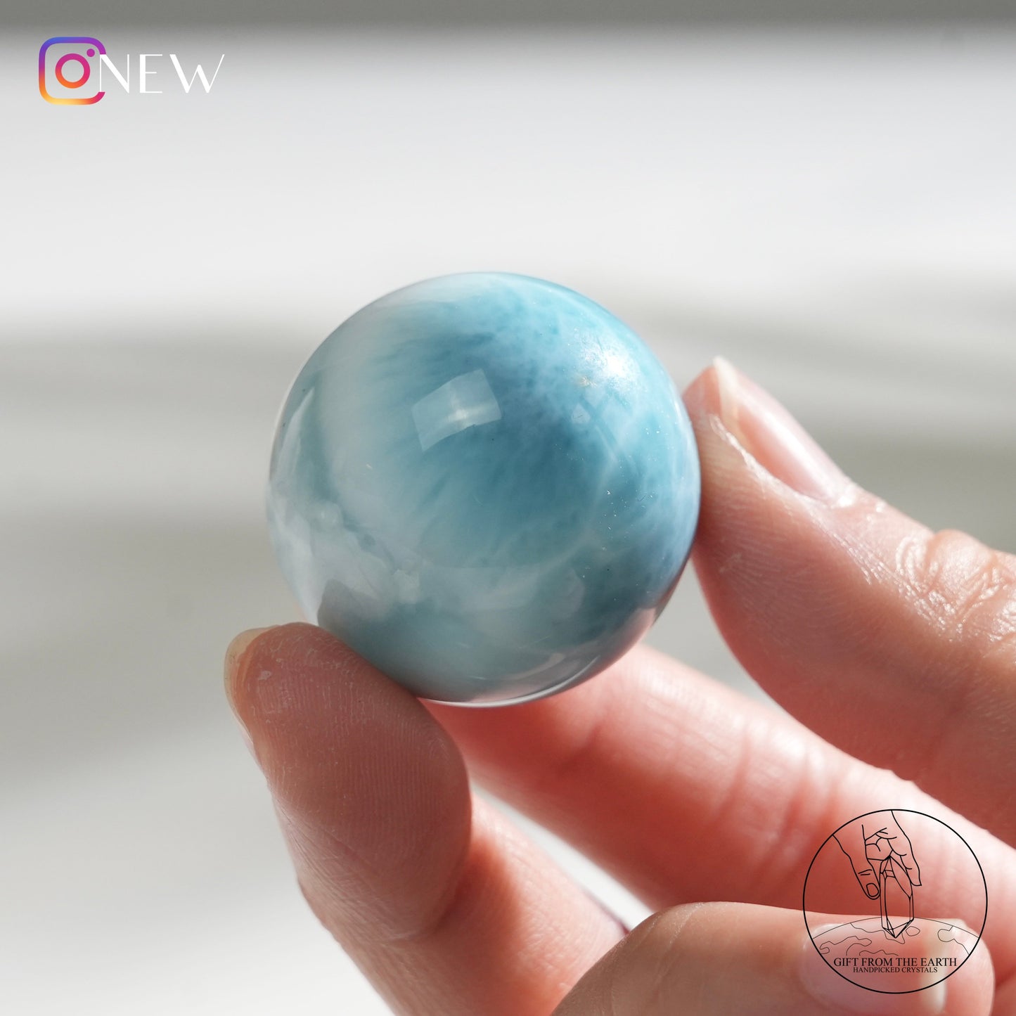 Larimar sphere