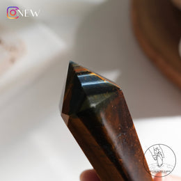 藍黃虎眼石權杖