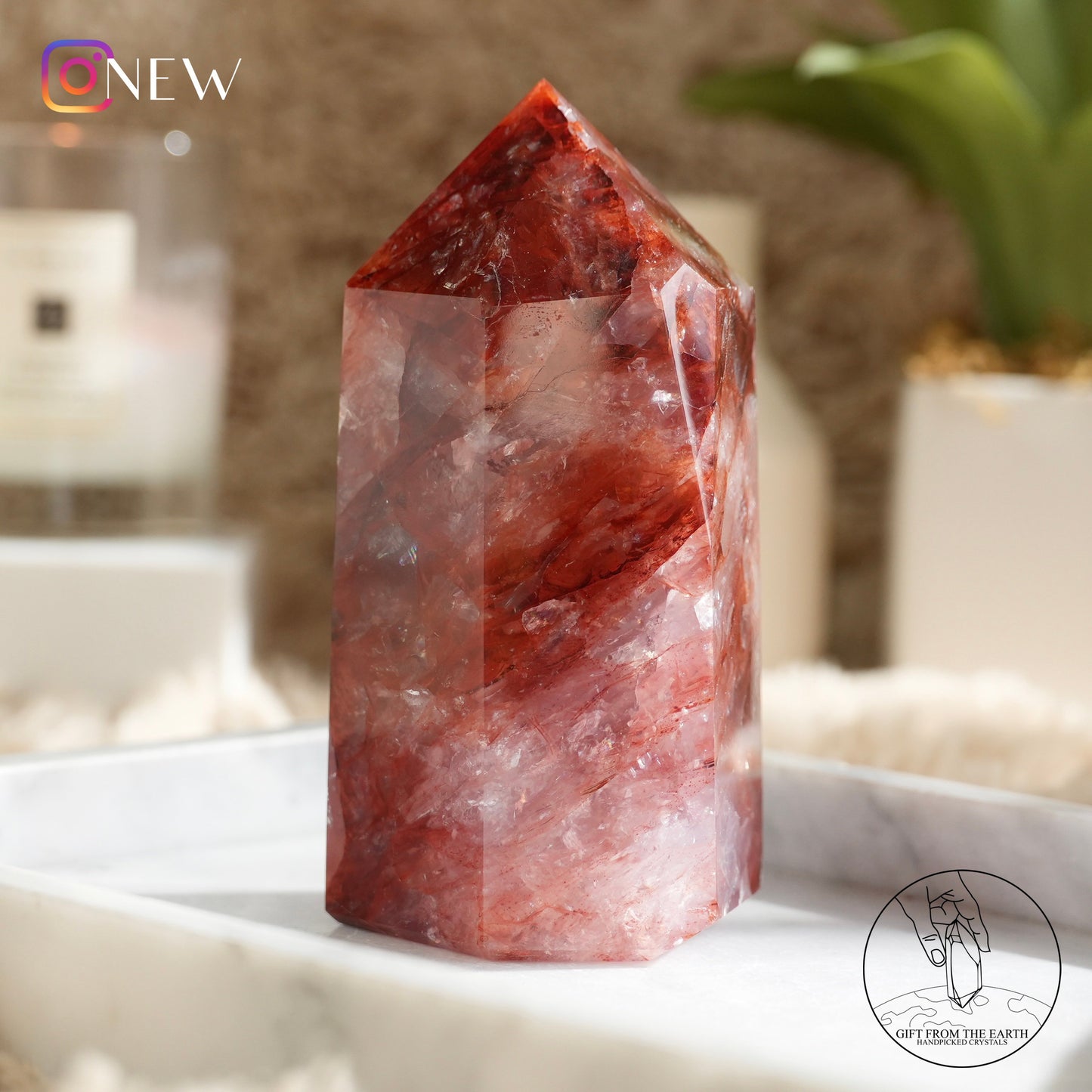 Fire quartz point