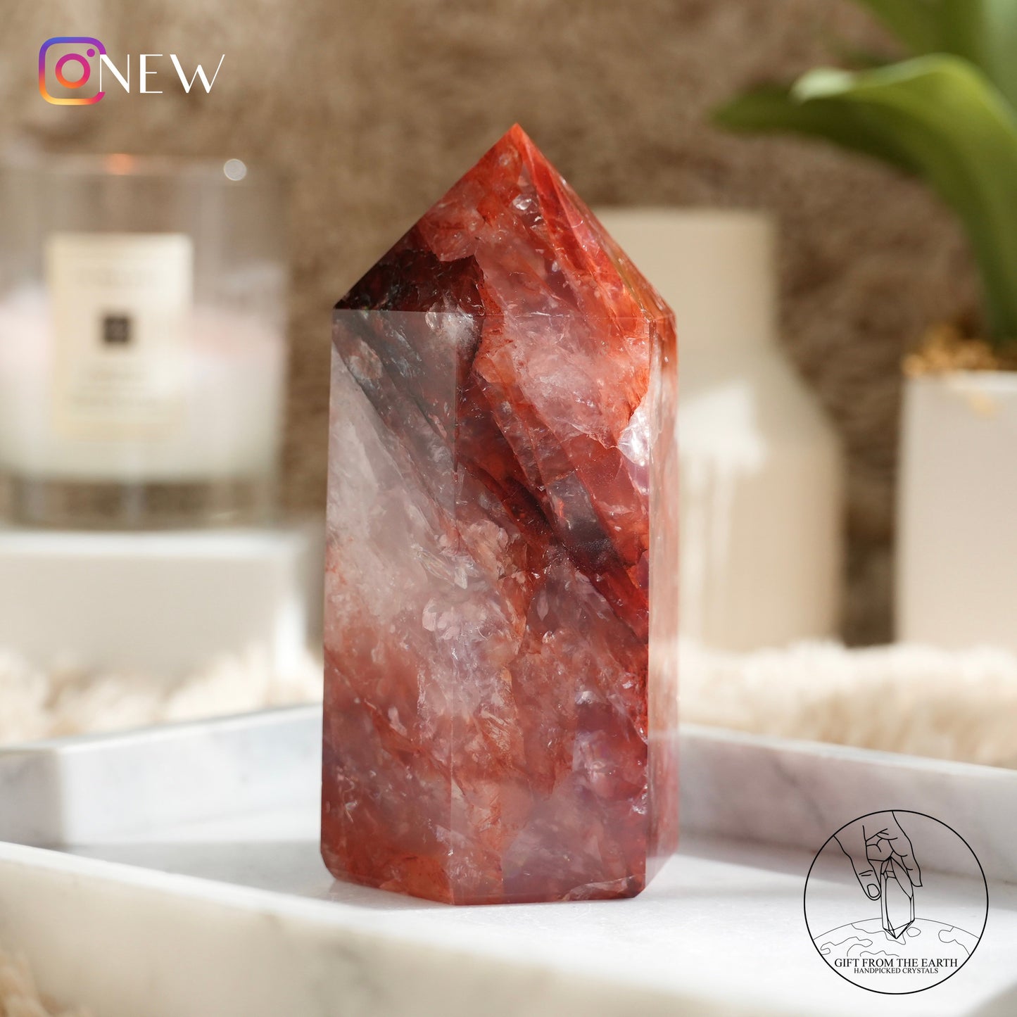 Fire quartz point