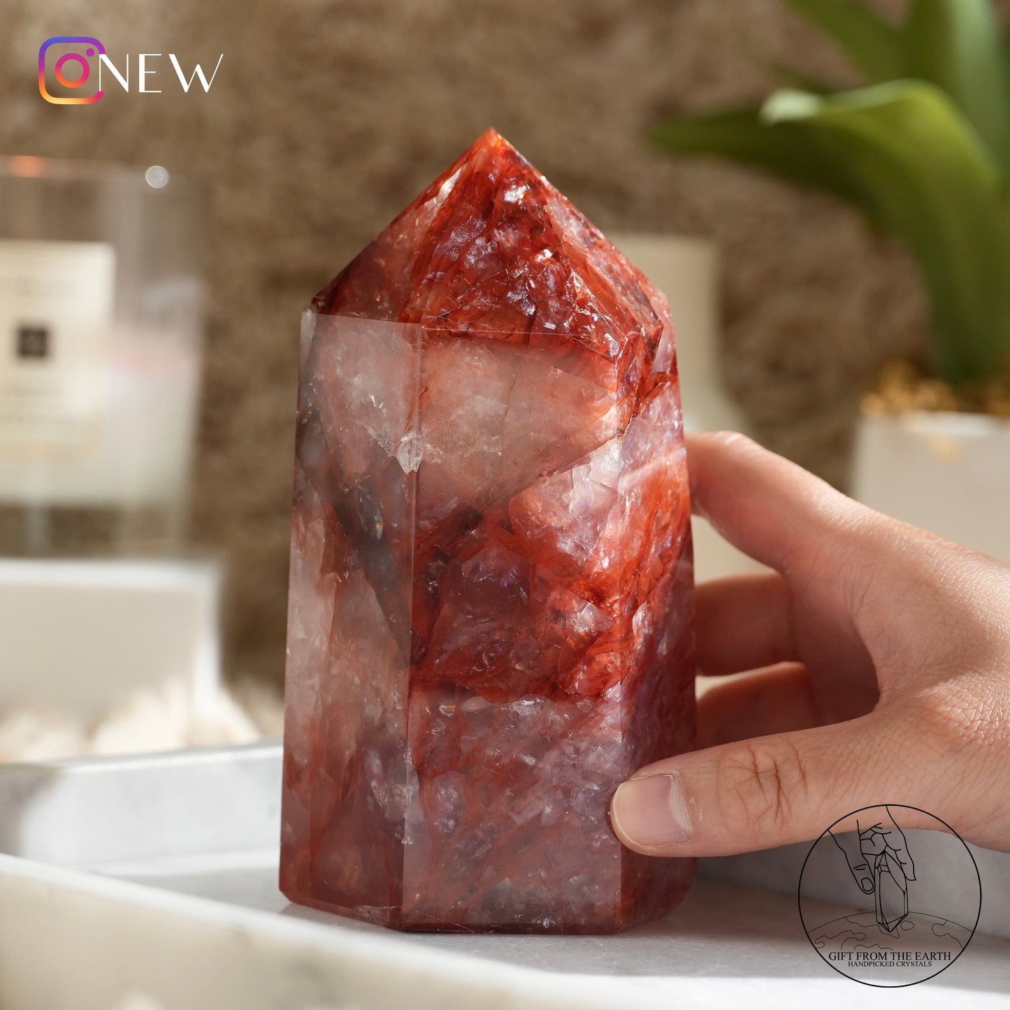 Fire quartz point