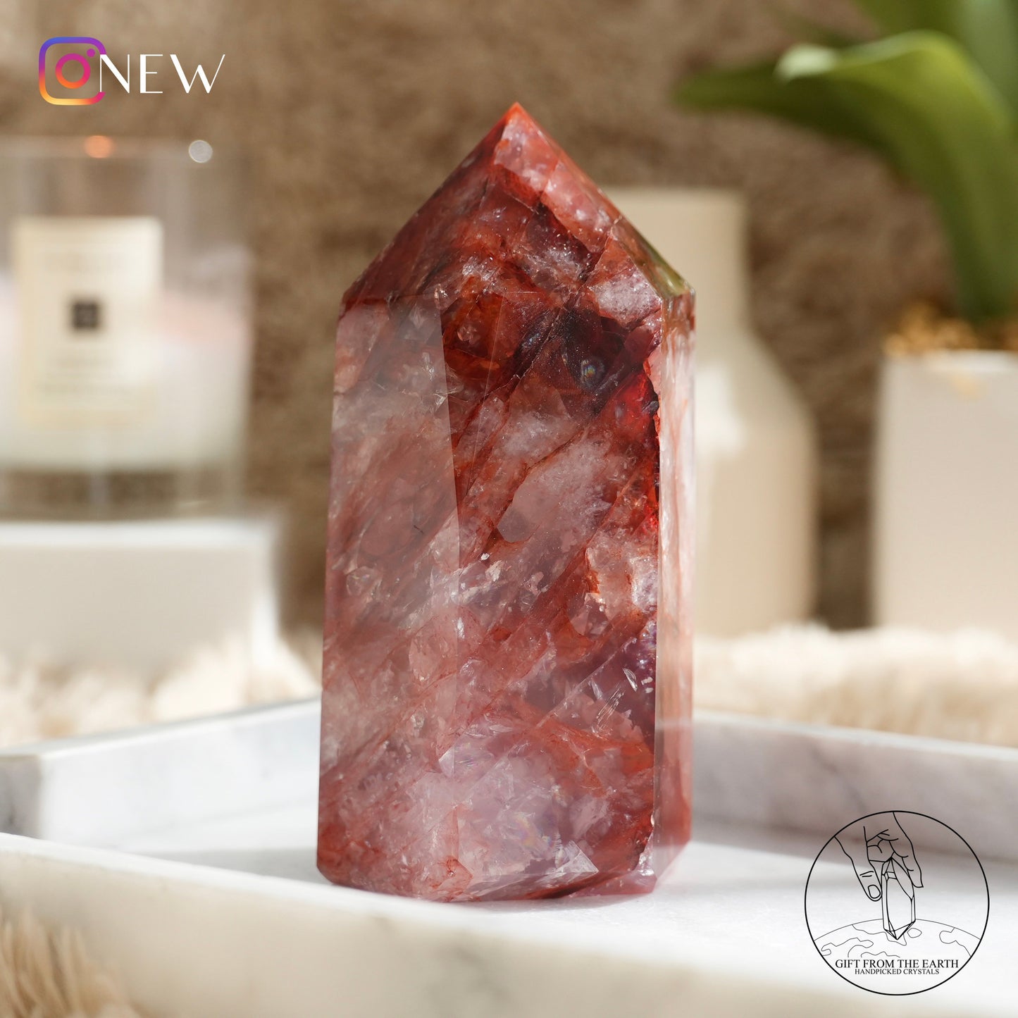 Fire quartz point