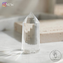 24面白水晶柱