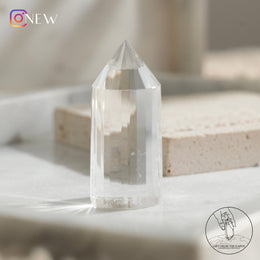 24面白水晶柱