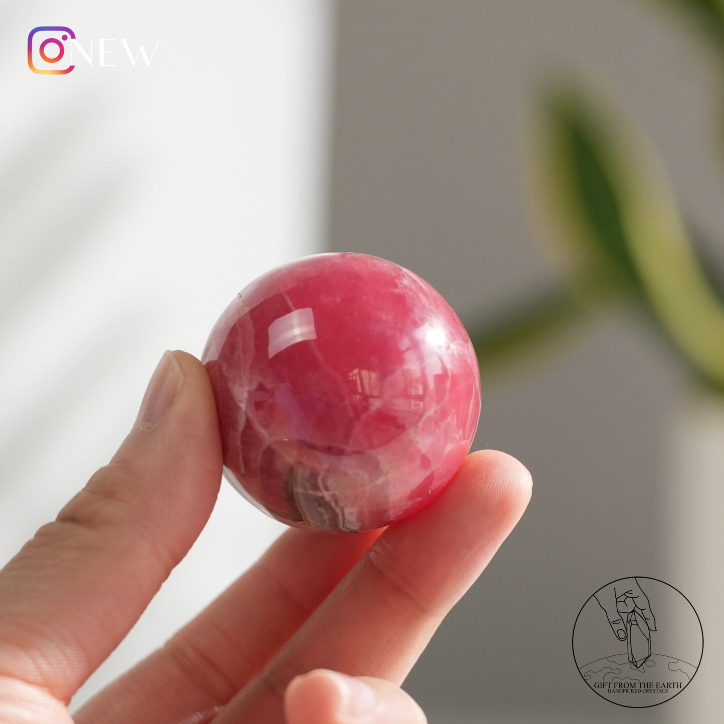 Argentinian rhodochrosite sphere