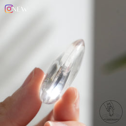 藍針白水晶水滴