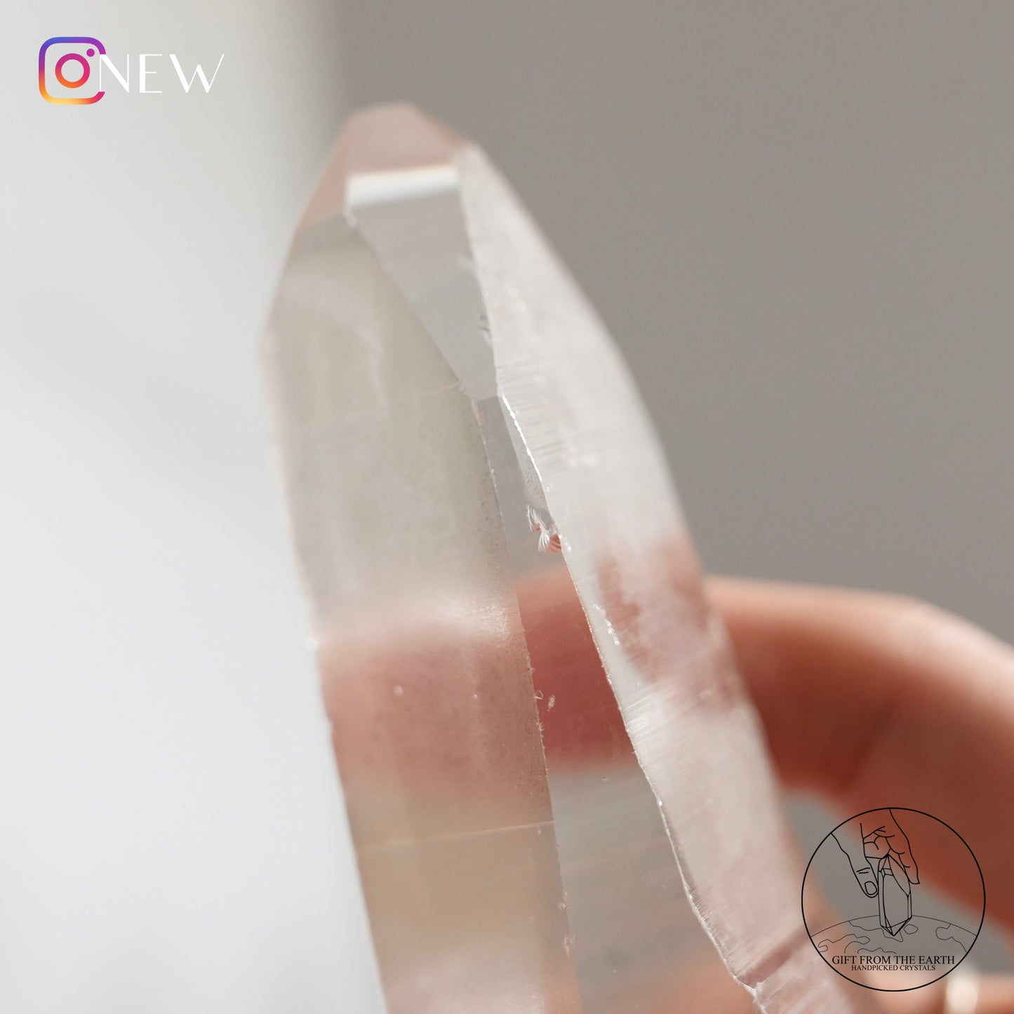 Brazilian blue needle lemurian quartz