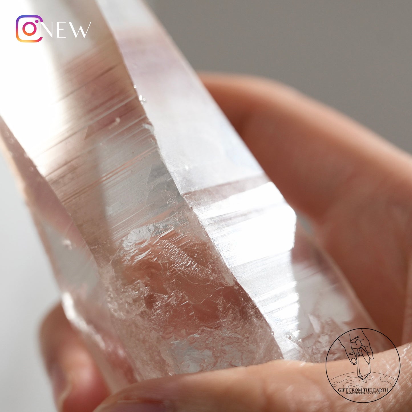 Brazilian blue needle lemurian quartz