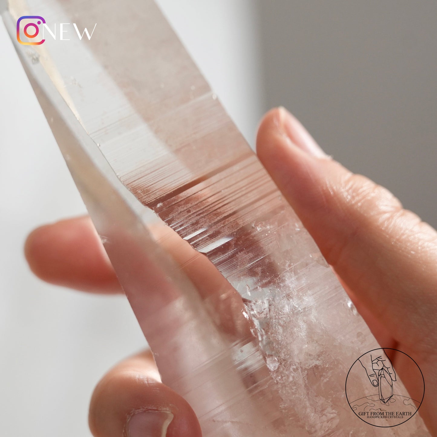 Brazilian blue needle lemurian quartz