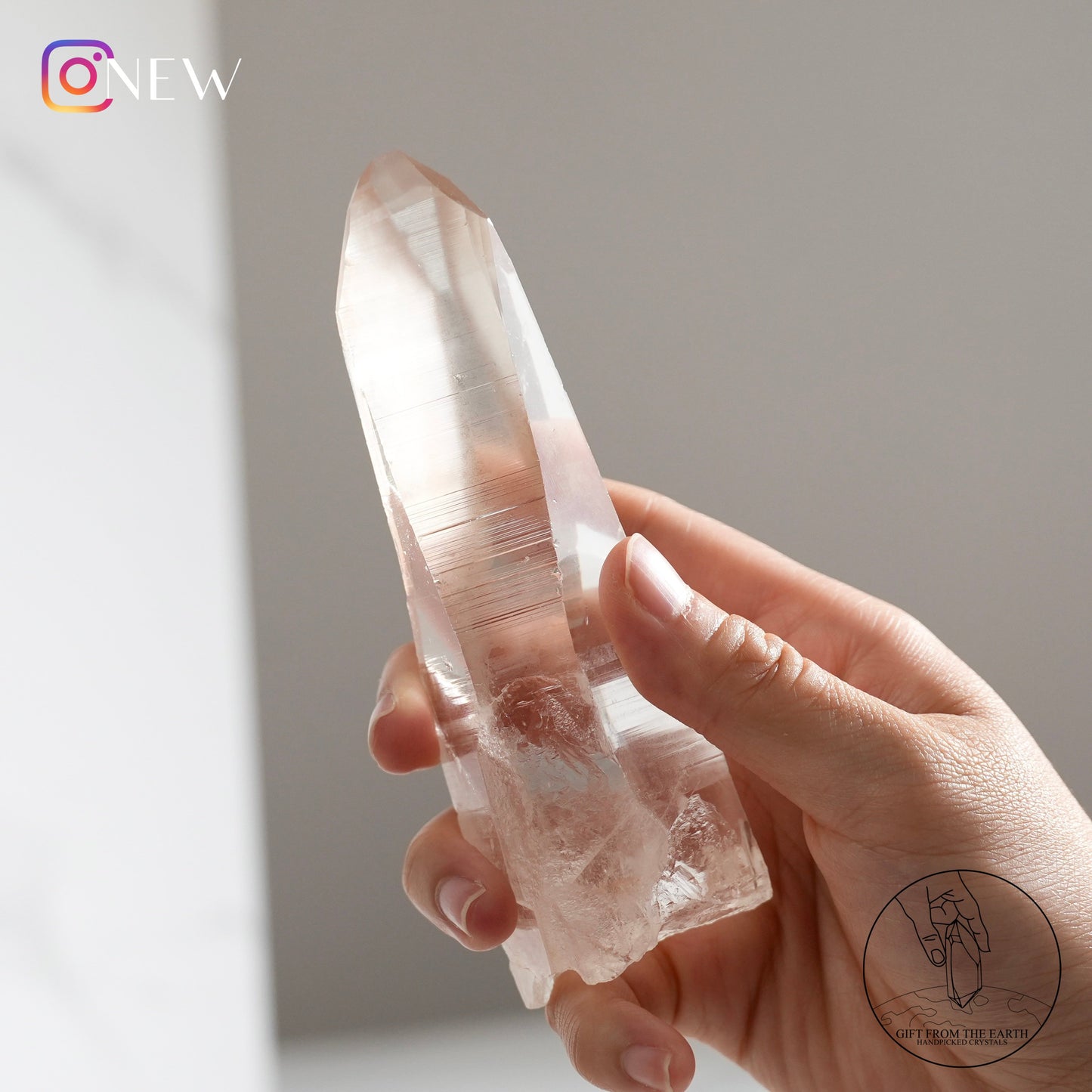 Brazilian blue needle lemurian quartz