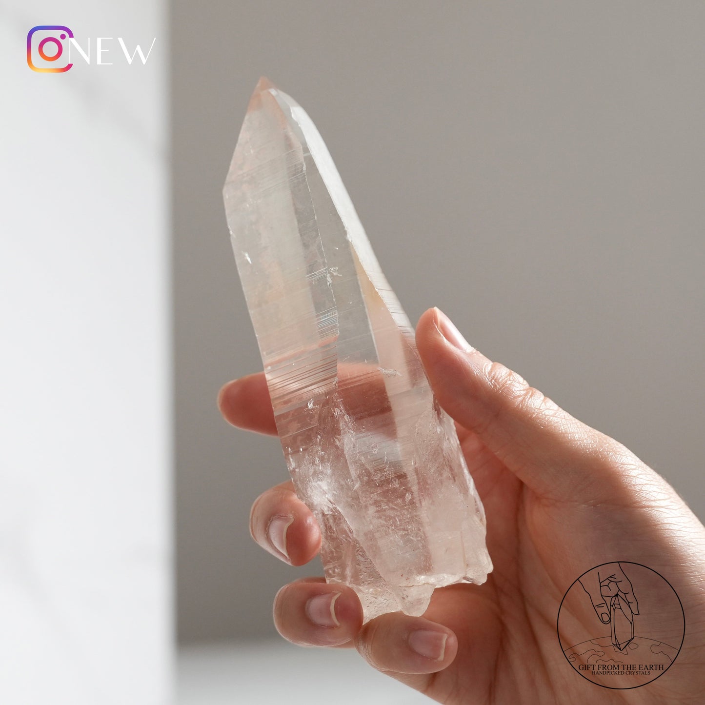 Brazilian blue needle lemurian quartz