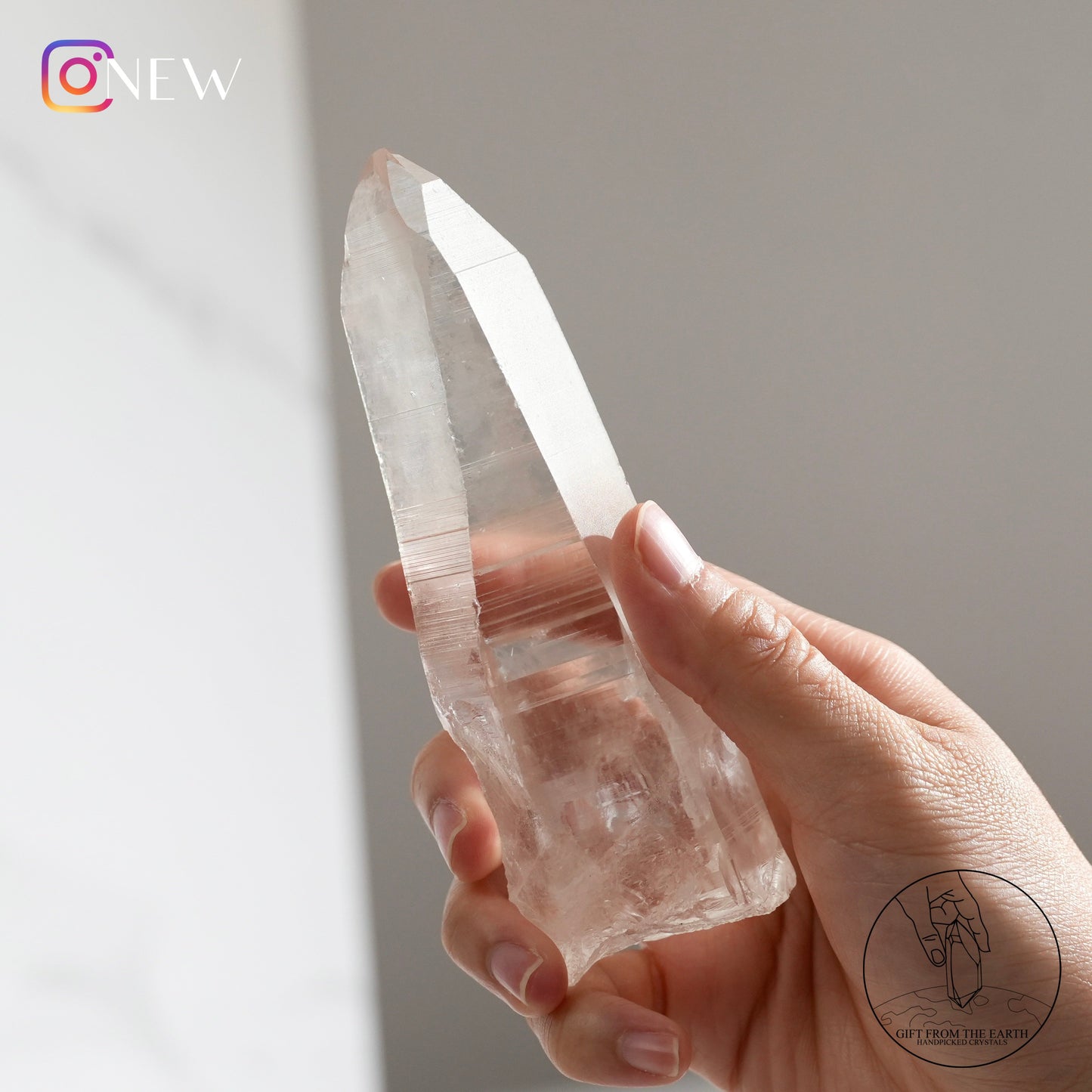 Brazilian blue needle lemurian quartz