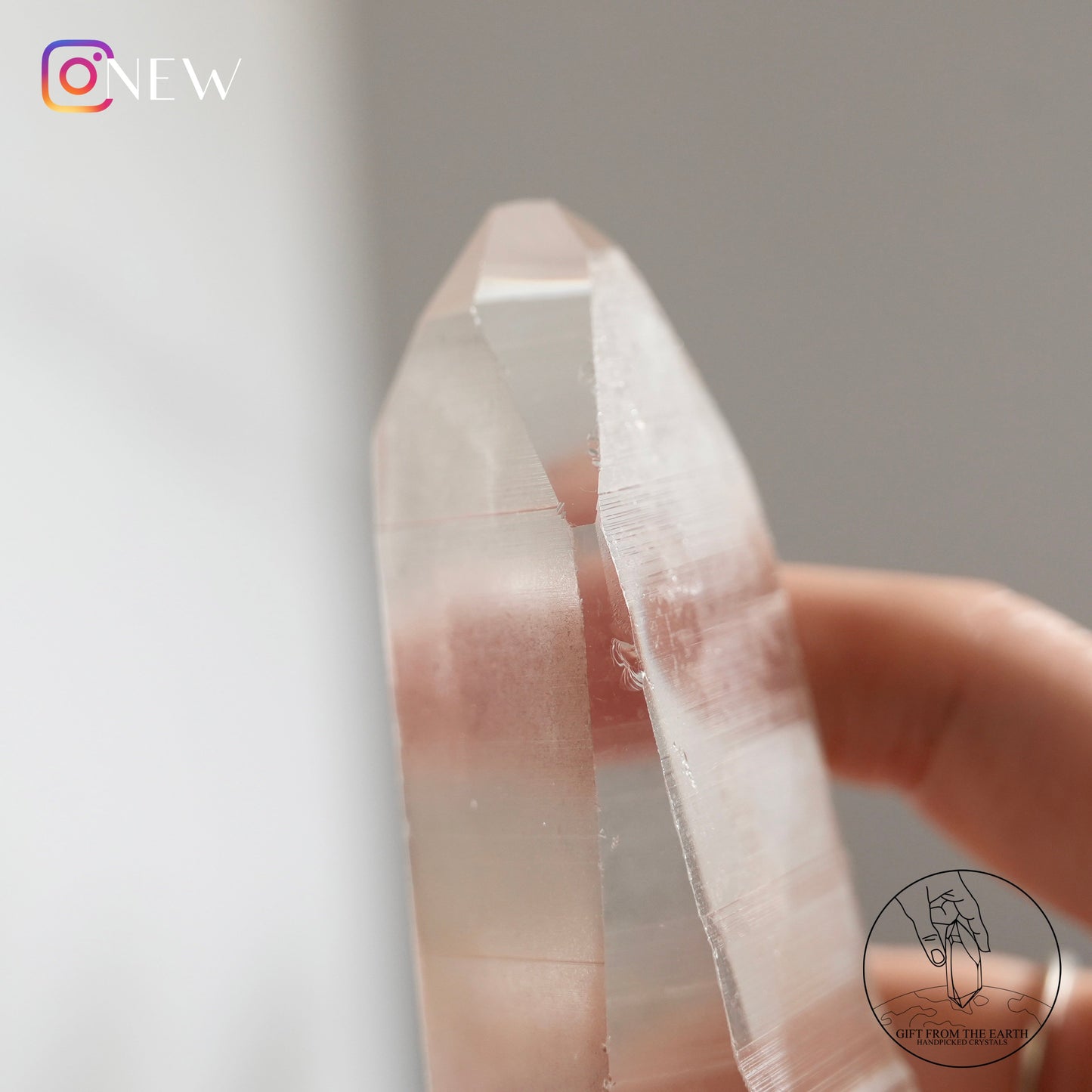 Brazilian blue needle lemurian quartz