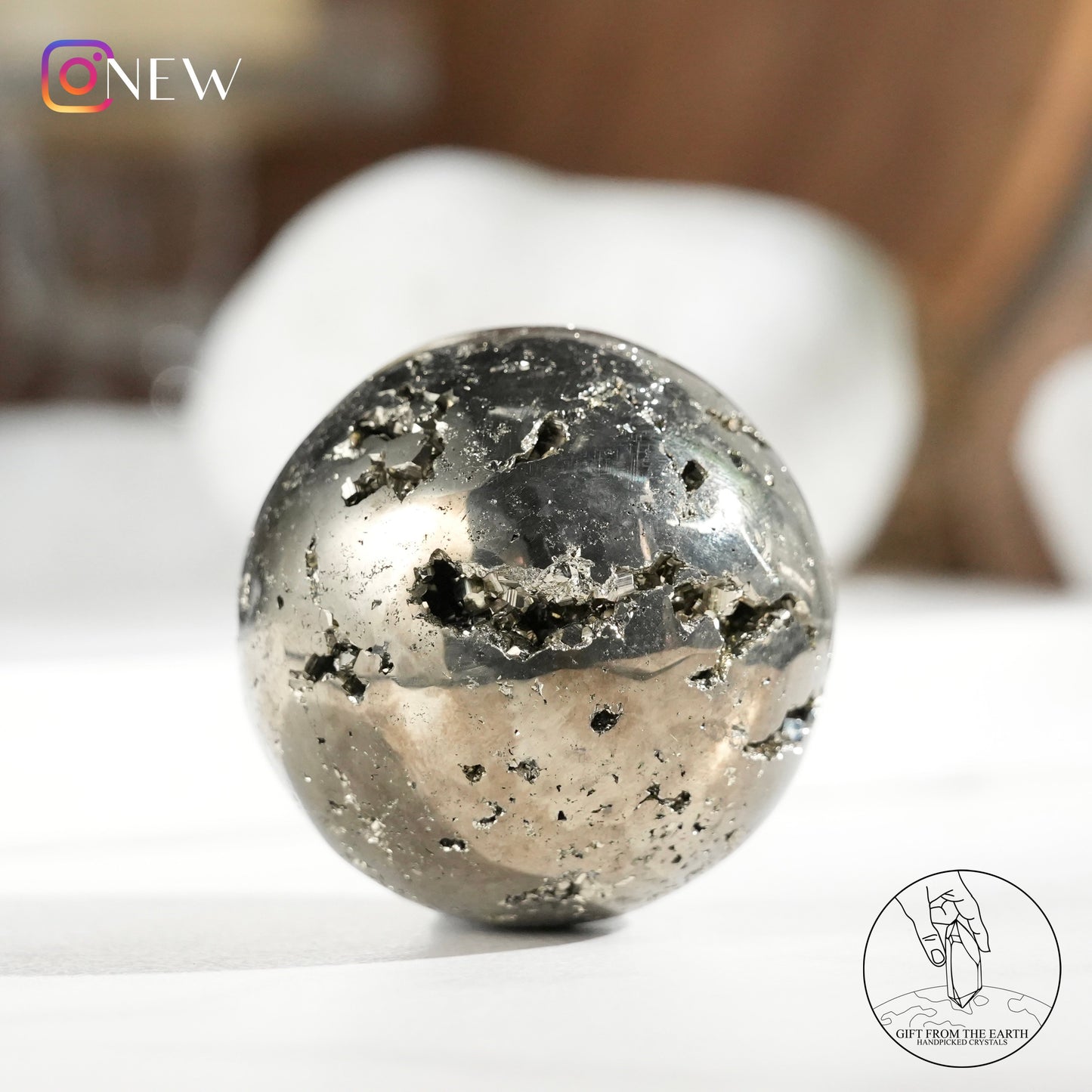 Peruvian pyrite sphere