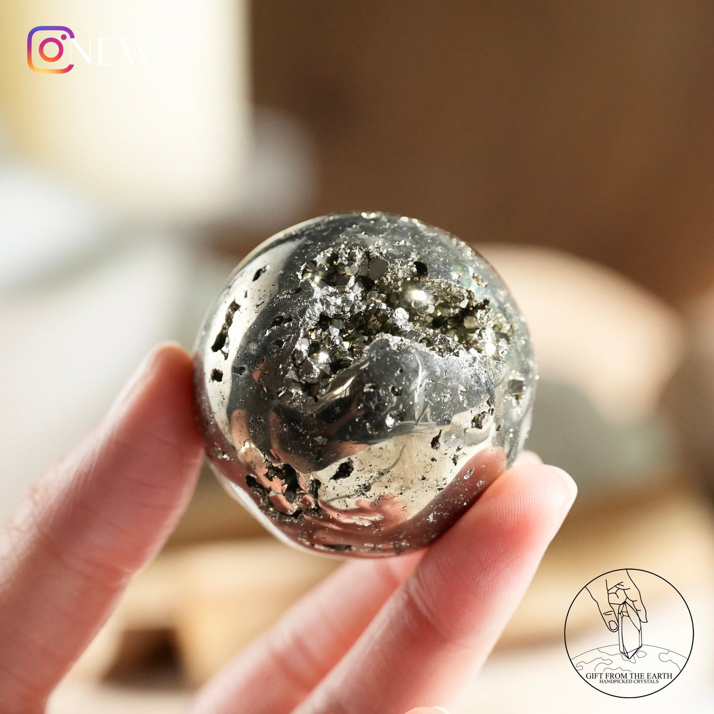 Peruvian pyrite sphere