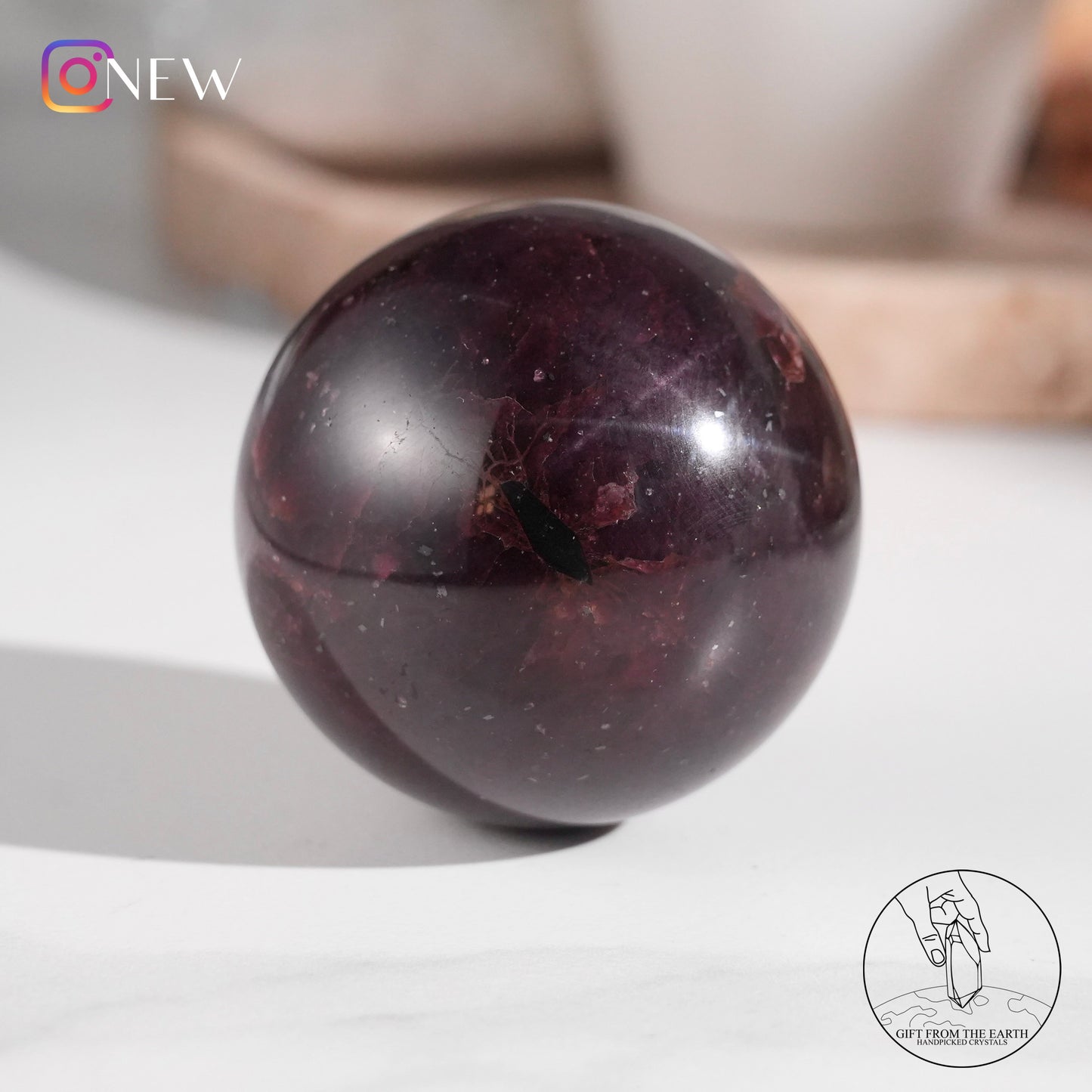 Starry garnet sphere