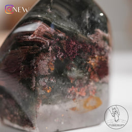 千層紅綠幽靈水晶柱