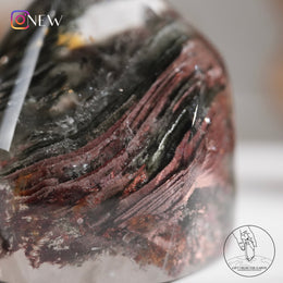 千層紅綠幽靈水晶柱