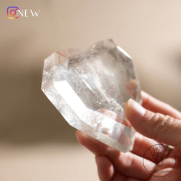 白水晶心綠幽靈共生