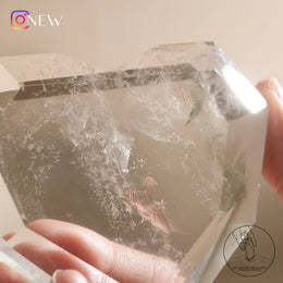 白水晶心綠幽靈共生