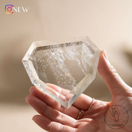 白水晶心綠幽靈共生
