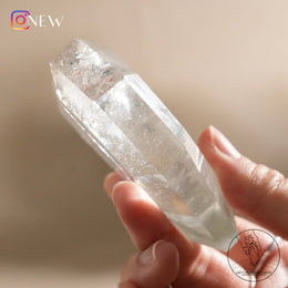 白水晶心綠幽靈共生