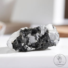 Moonstone Raw Stone Black Tourmalinewith