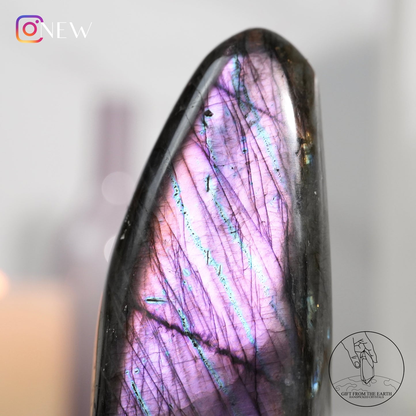 Purple flash labradorite