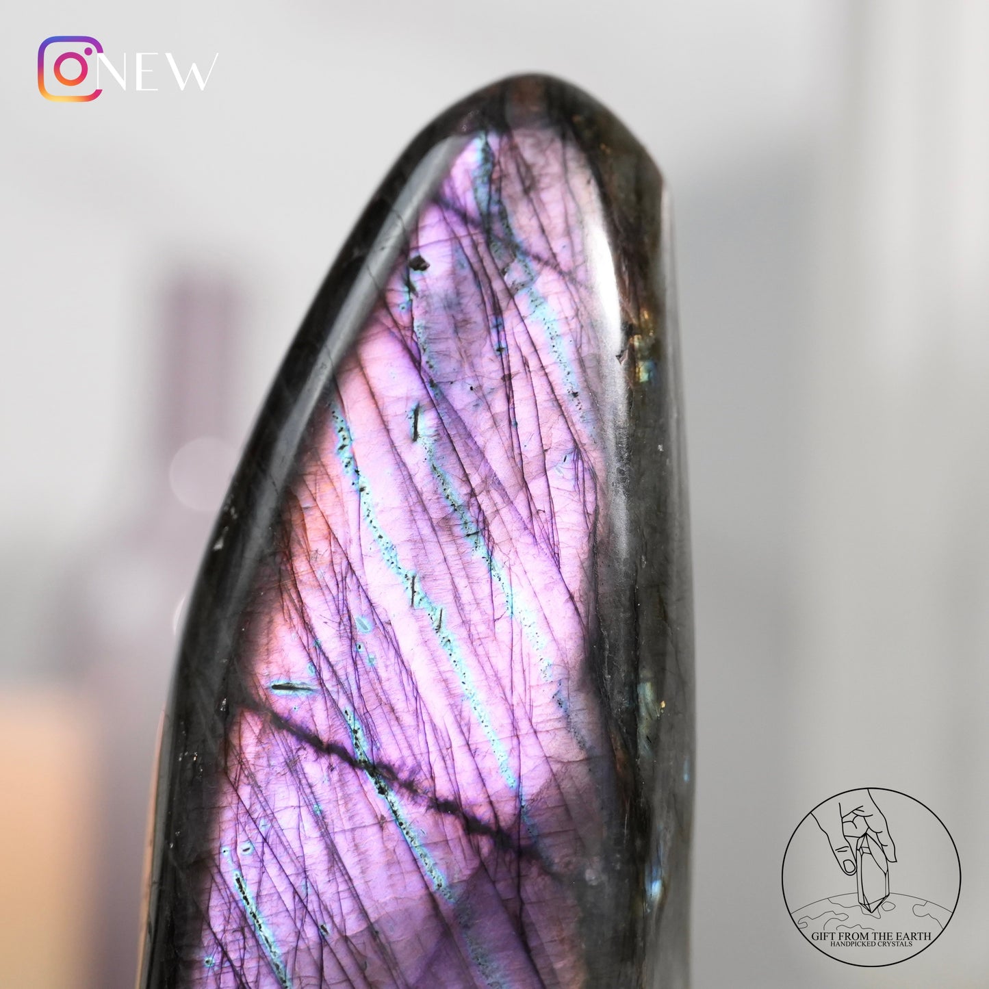 Purple flash labradorite