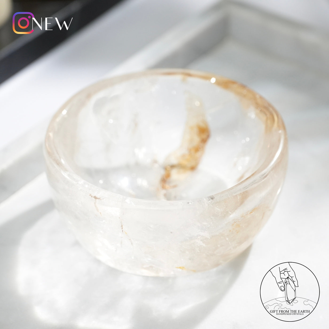 白水晶碗黃金療癒者共生