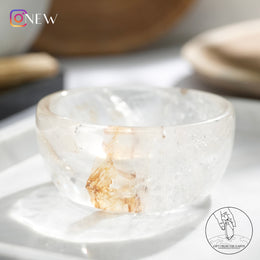 白水晶碗黃金療癒者共生