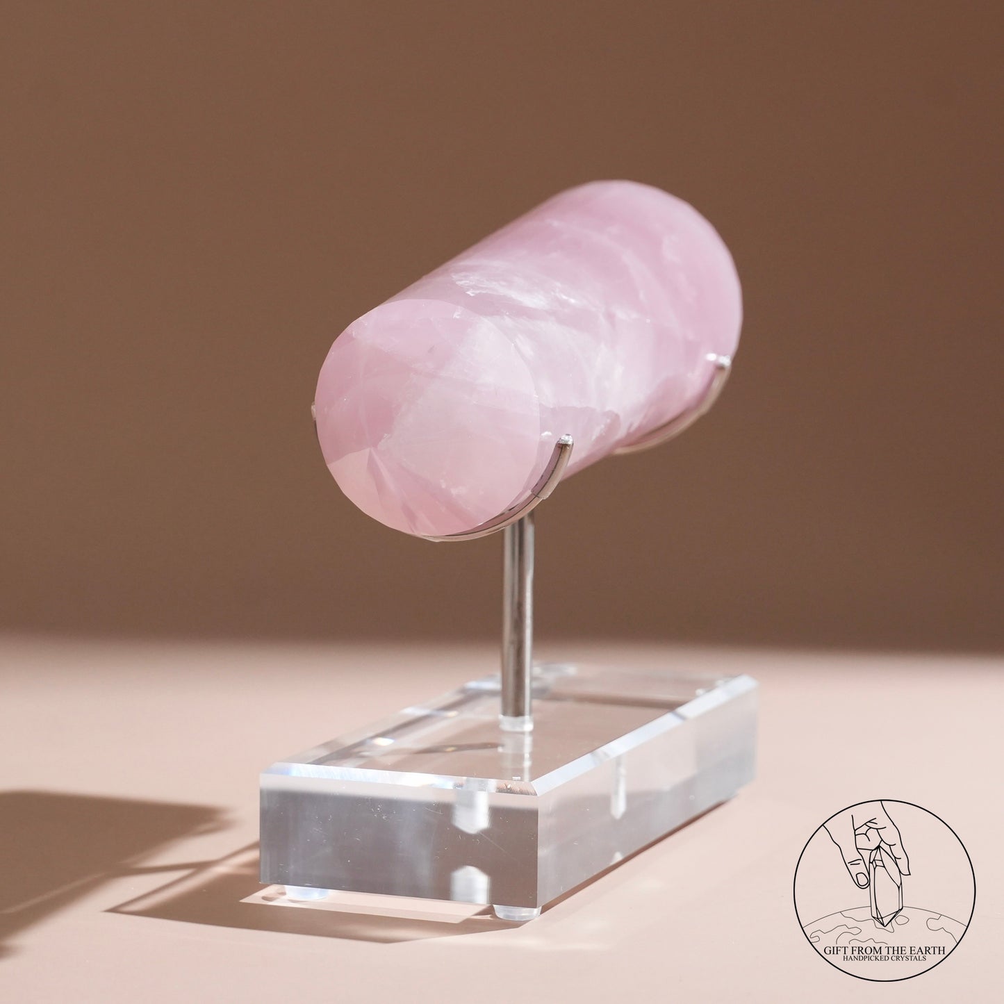 24-faceted Vogel cut rose quartz