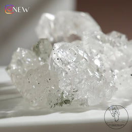 印度喜馬拉雅白水晶綠幽靈共生