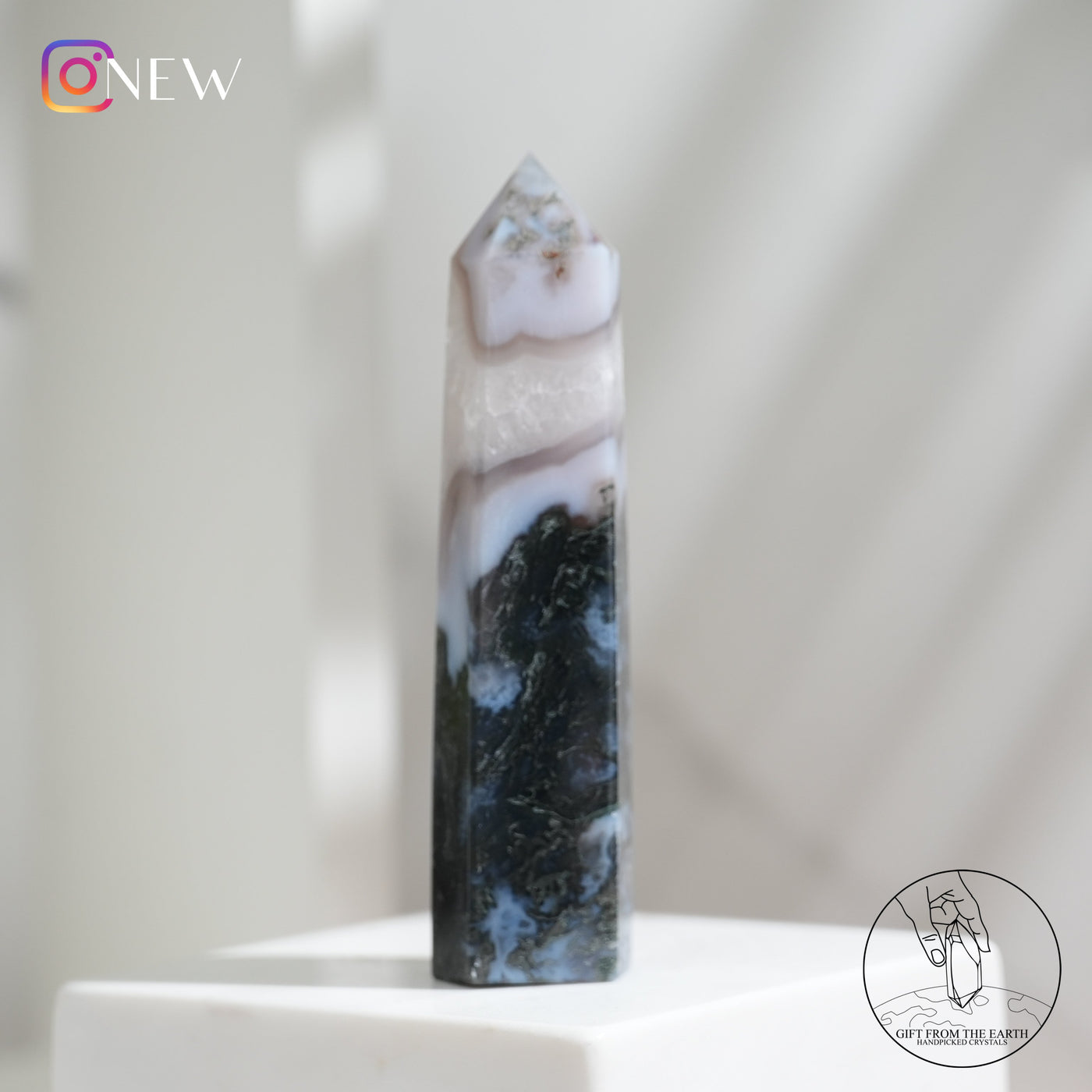 水草瑪瑙柱